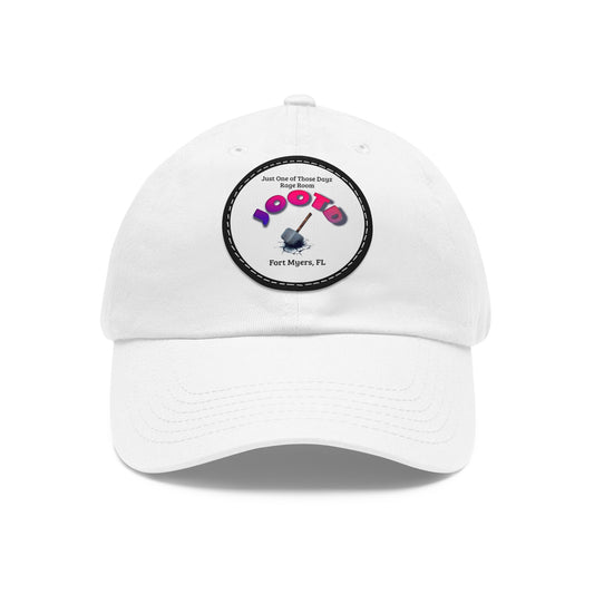 Dad Hat with Leather Patch (Round)